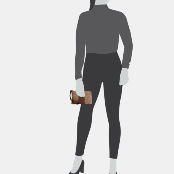 Coach Corner Zip Wristlet In Signature Canvas - Picture 7 of 16